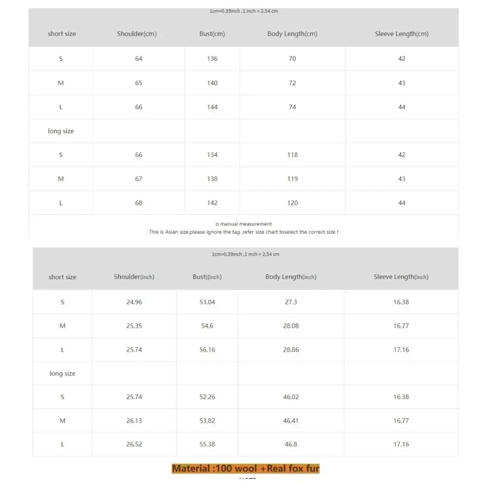 Winter Temperament Short and Long Real Wool Coat Removable Cuffs Fox Fur Jacket Cashmere Coat Double-sided Woolen Jacket Women