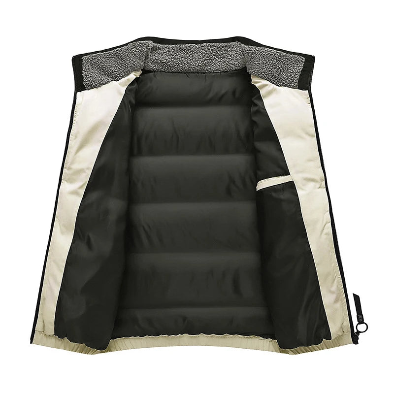 Winter Men's Warm Padded Jackets Fashion Male Stand Collar Cotton Thicken Parkas Man Windbreaker Thermal Coats Clothing