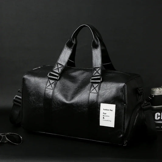 Waterproof Short Travel Handbag Training Fitness Bag Solid Color Dry And Large-capacity Wet Separation Pocket Handbag