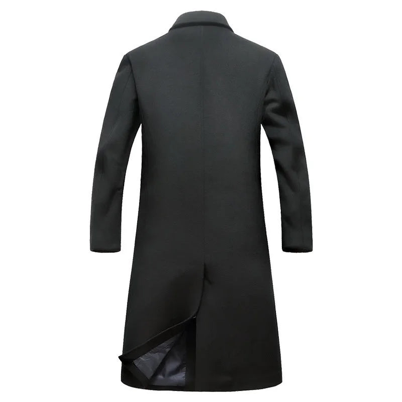 High Quality Men's Wool Coat 6XL Oversized Winter Men Long Trench Cotton-padded Overcoat Men Clothing Woolen Coat A2F1810