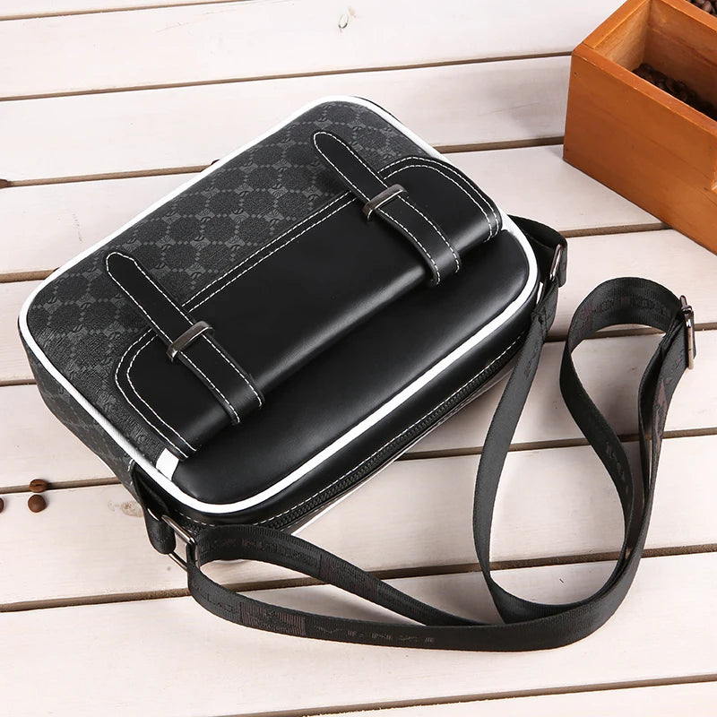 Fashion Casual Men Small Shoulder Bag Durable Soft PU Leather Men's Messenger Bag Luxury Design Male Shopping Handbag Phone Bag