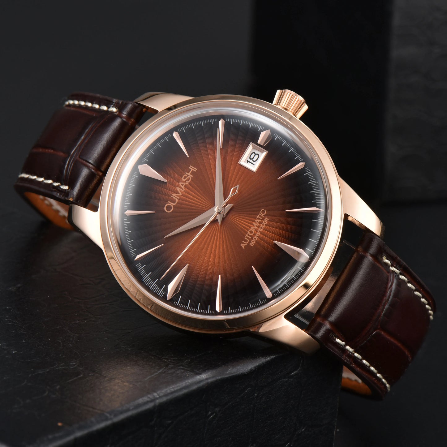 OUMASHI Design 40mm Cocktail Men's Automatic Watch NH35 watch 10ATM Double Dome Waterproof Wristband Sapphire crystal