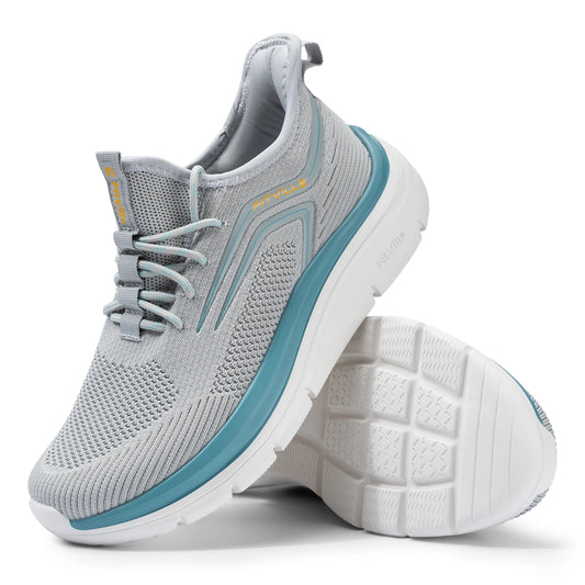 FitVille Thick Sole Running Shoes Mens Sneakers Shock Absorbing Rebound Lightweight For Swollen Feet Arch Support Wide Shoes