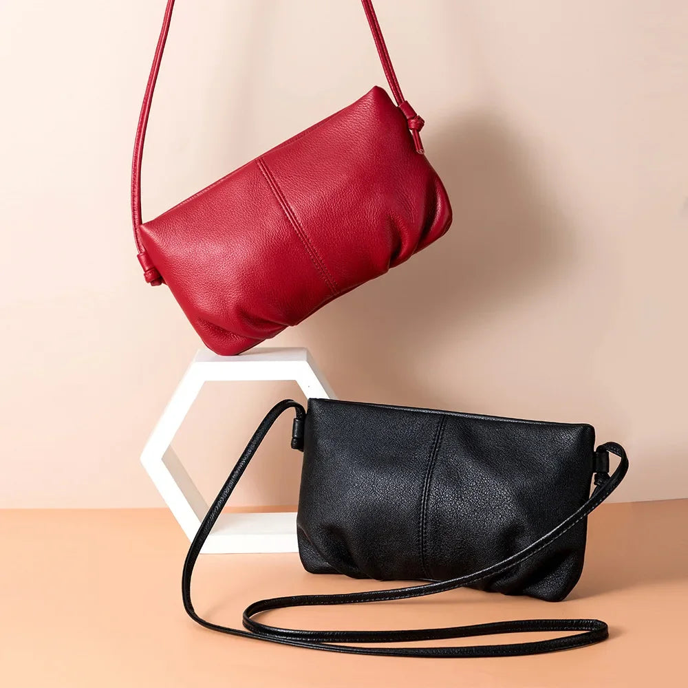 Luxury Clouds Handbag 2025 Women Genuine Leather Shoulder Bags Fashion Wild Large Capacity Female Designer Messenger Bag Clutch