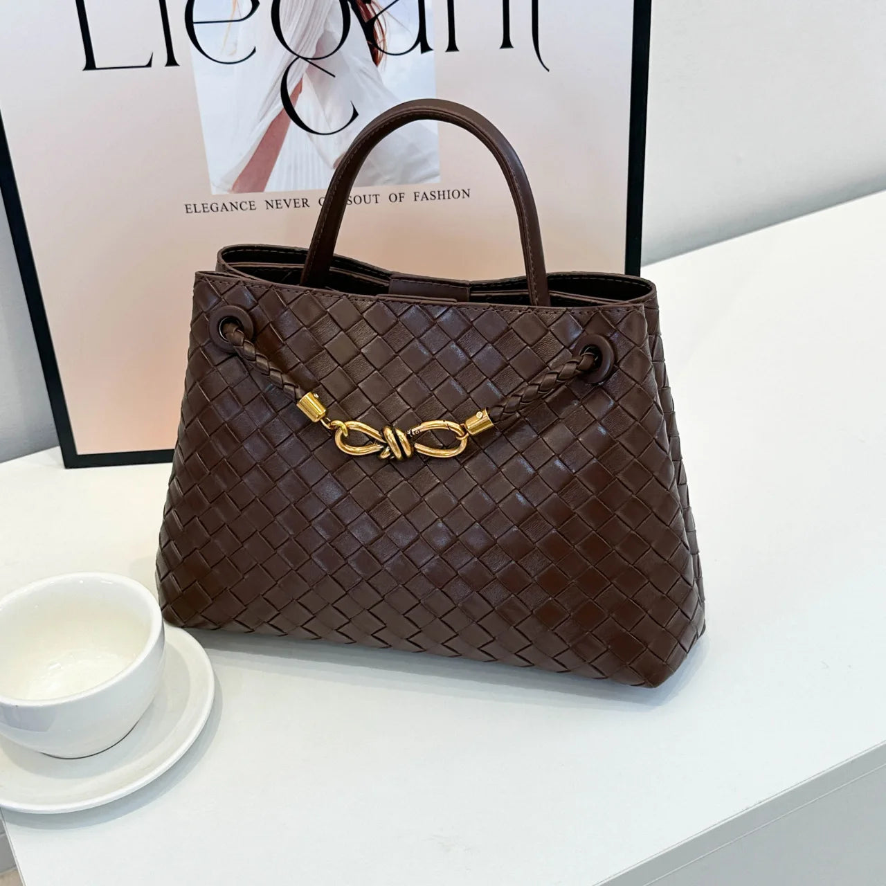 Women's Bags, Woven Bags, Shoulder Bags, Fashion and Leisure Niche High-end Textured Handbags 2025 New Models