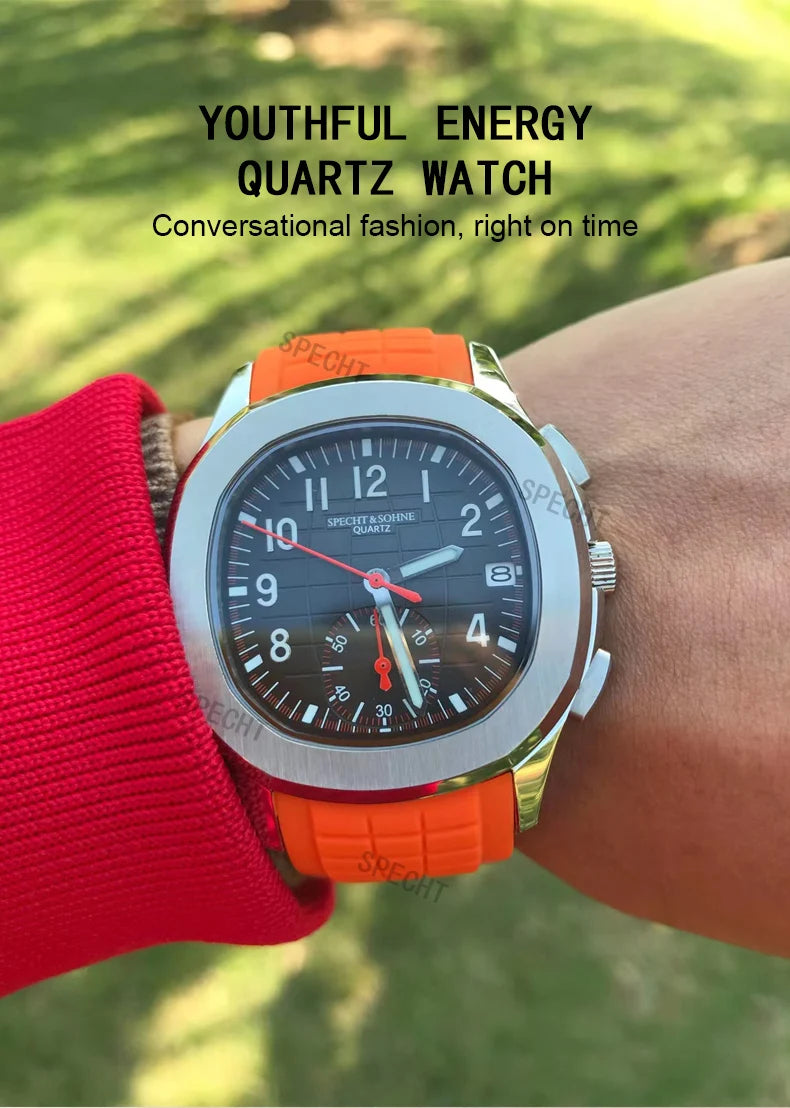 Mens Watches Top Brand Luxury Iced Out Watch Rubber Strap Chronograph Military Watch Stainless Steel Watch Religio Masculino