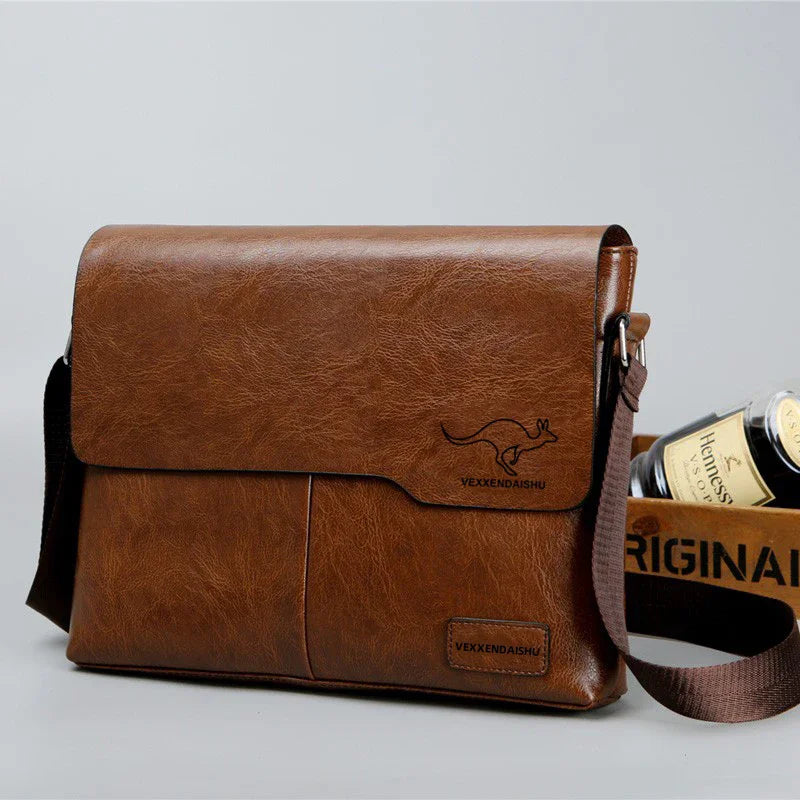 Men Shoulder Bag For IPAD Leather Business Handbag Men Messenger Bag Large Side Sling Bag Fashion Man Crossbody Briefcase