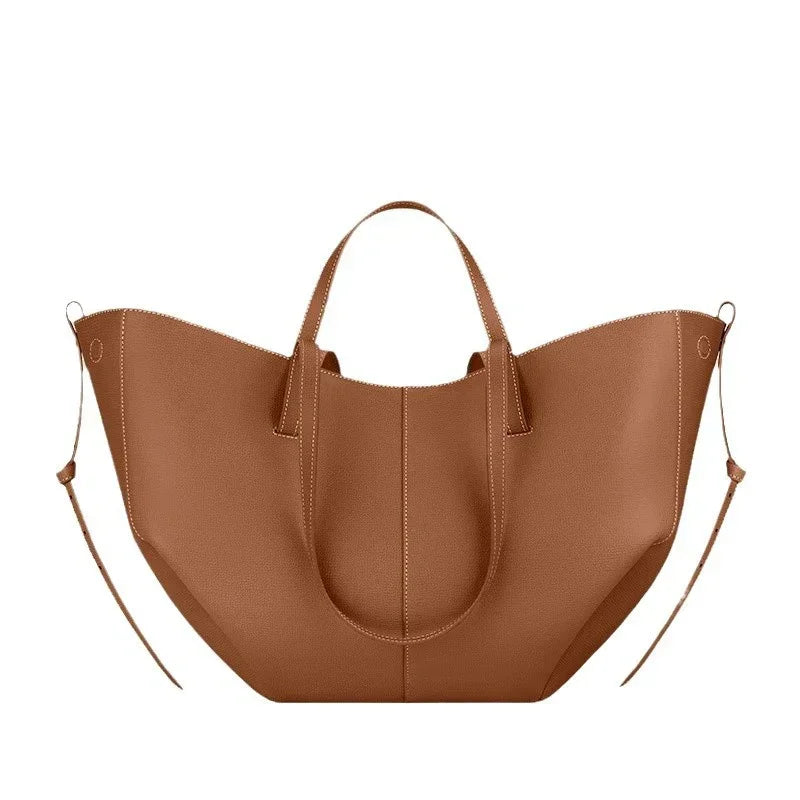 Luxury Genuine Leather Handbag Tote Bag For Women Cowhide Shoulder Bag Design Large Capacity Totes Top Handle Hobo Shopper Bag