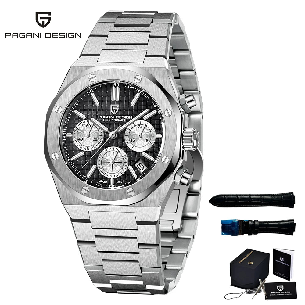 PAGANI DESIGN PD1707 Men's Quartz Wristwatch Business Casual Luxury Watches Sapphire Waterproof Stainless Steel Watch for men