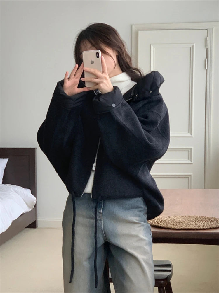 Womens Parkas Winter Coat Female Trench Jacket Women Maxi Long Parka Mujer Woolen Overcoat Casual Oversize Windbreaker