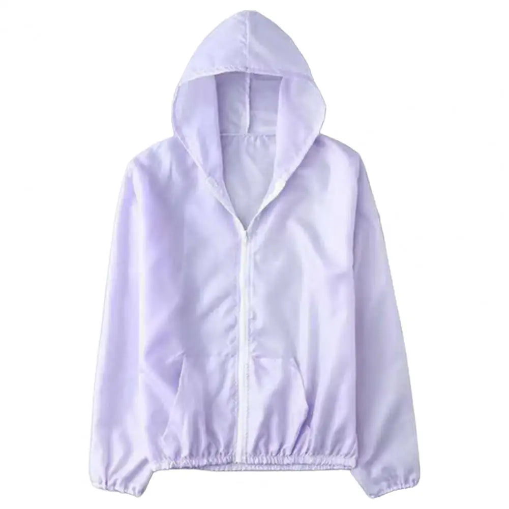 Women Men Sun Jacket Breathable Long Sleeve Zipper Coat Anti UV Sunscreen Windbreaker Hiking Jacket Sports Jacket