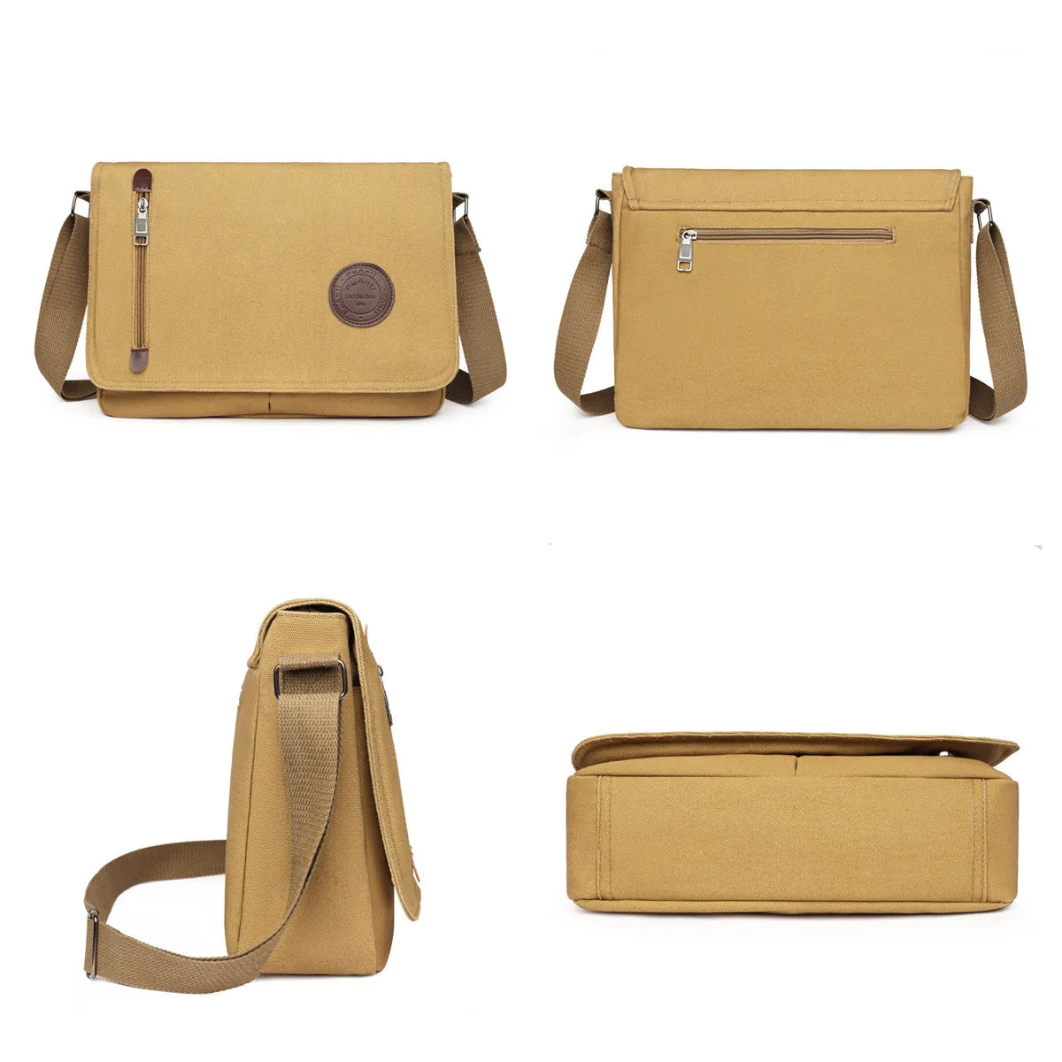 Men Canvas Shoulder Bag Simple Practical Leisure Messenger Bags Male School Tote Sport Crossbody Designer Heren Crossbag Handbag