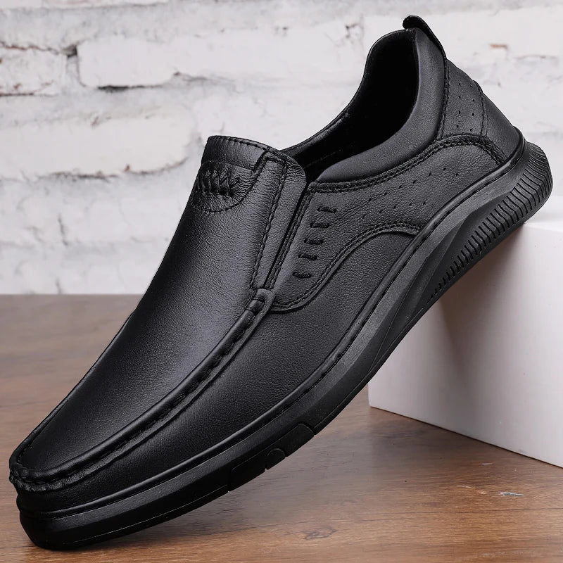 Men Loafers High Quality Leather Casual Shoes for Men Luxury driving Comfortable Soft Flats Sneakers Handmade Men Moccasins