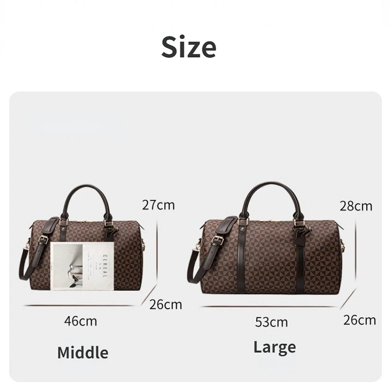 2024 Fashion Waterproof Pu Fitness Handbag For Men Leather Shoulder Bag Business Large Travel Duffle Luggage Bag For Male