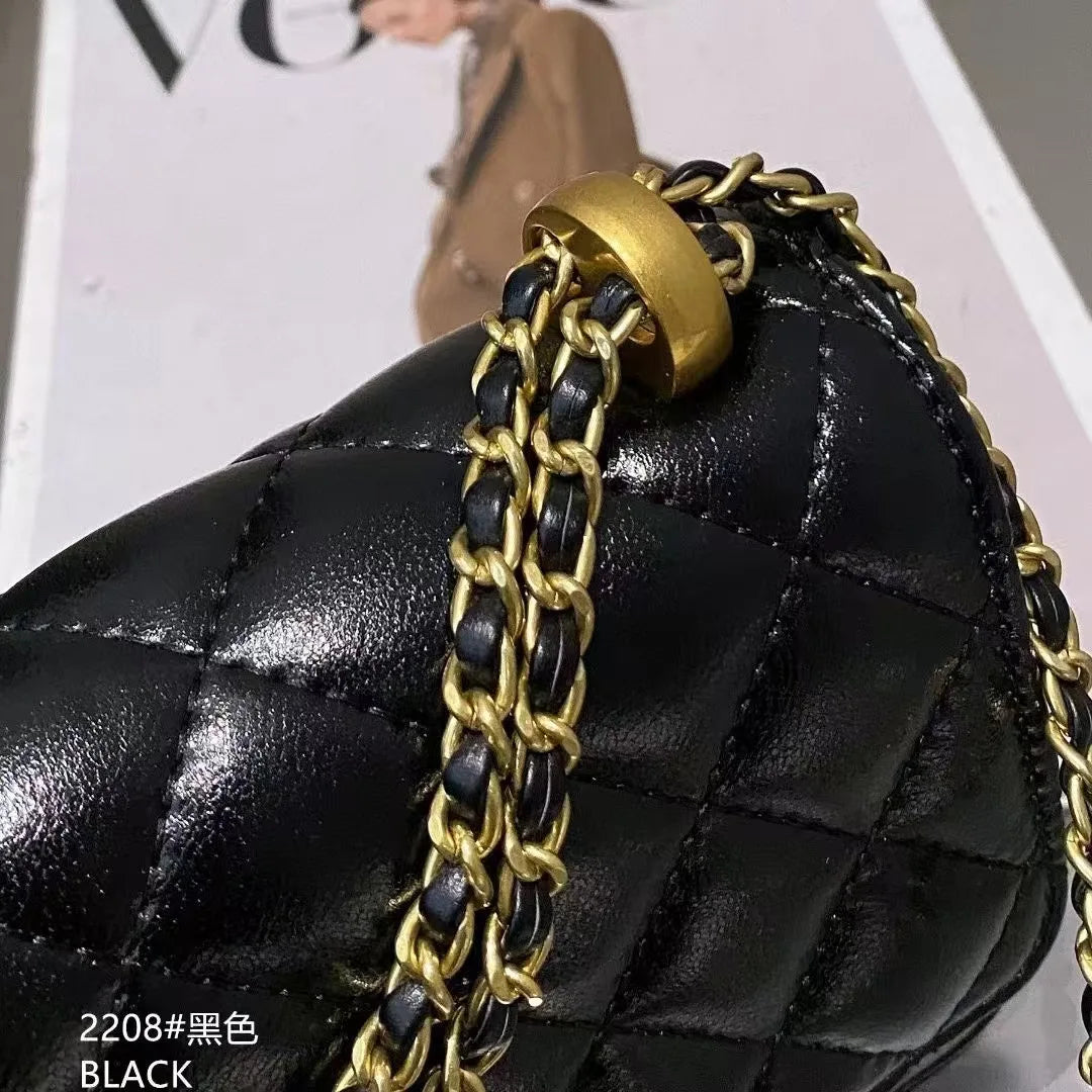 Classic Leather Handbag for Women Luxury Brand Famous Designer Elegant Shoulder Bag with Spacious Design