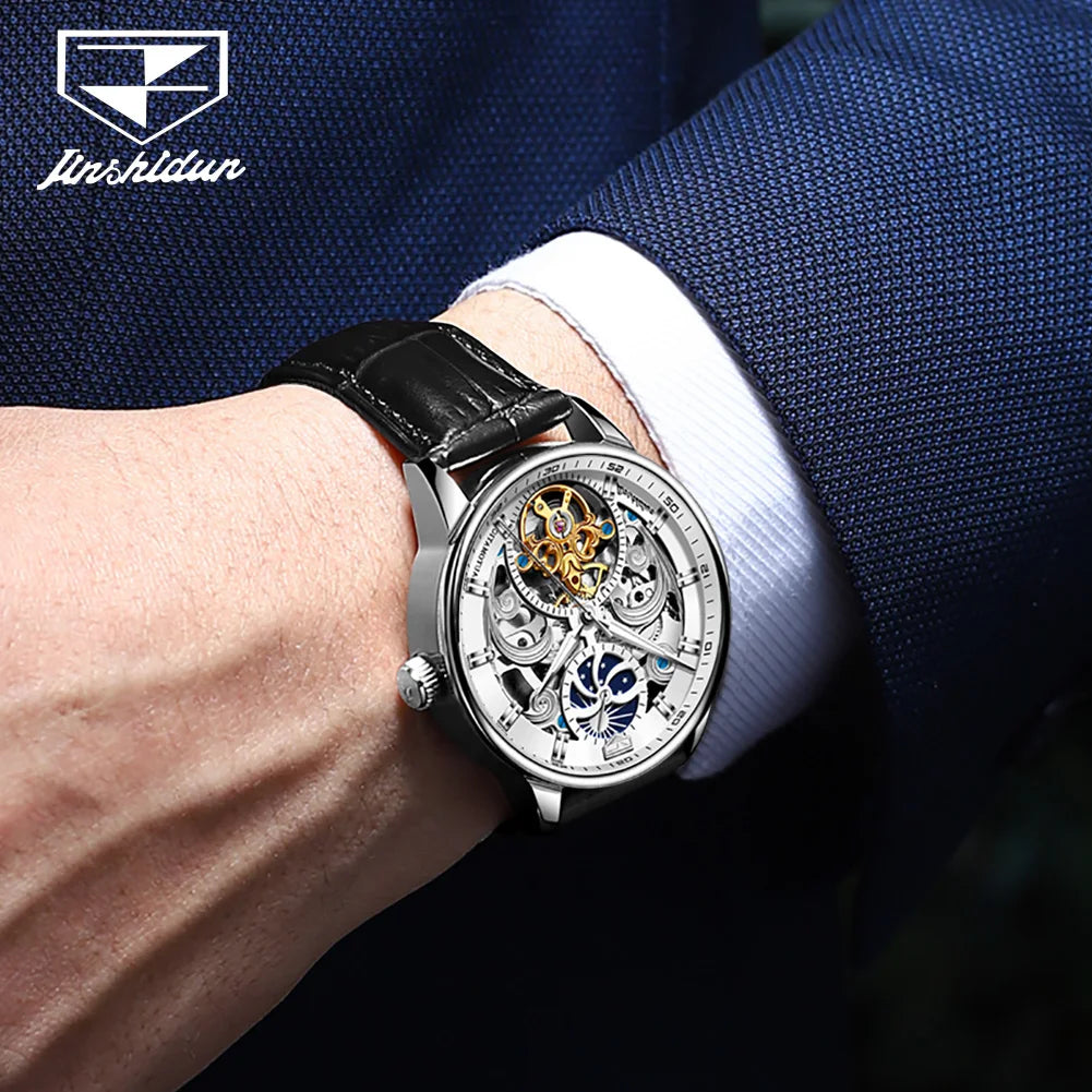 JSDUN Best Selling Original Waterproof Wrist Watch for Men Multifunction Luxury Business Fashion Mechanical Automatic Man Watch