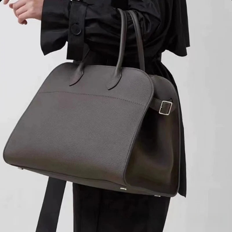 Handbag Tote Tote Commuter Leather Large Capacity Computer Bag White Soft Breathable Handbags Traveling