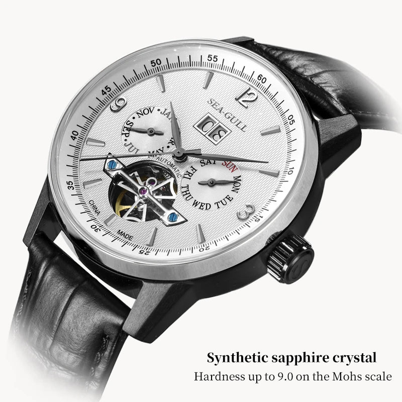 Seagull Men's Watch Automatic Mechanical Watch Business Casual Hollow Flywheel Multi-Function Dial Men's Watch 219.328