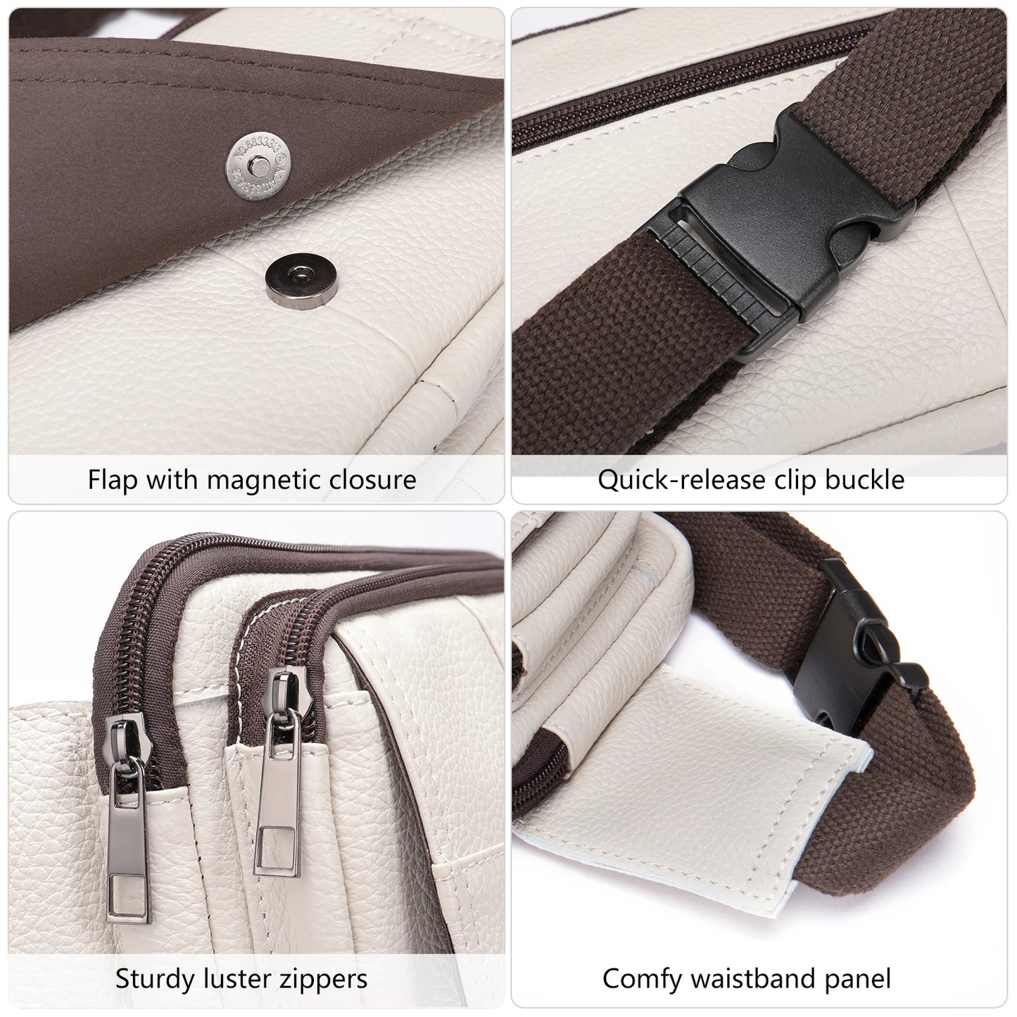 MVA Men's Waist Bag Leather Male Fanny Pack Men's Belt Bag for Man Belt Pouch Phone Hip Bum Bags Belts Travel Waist Packs 8966