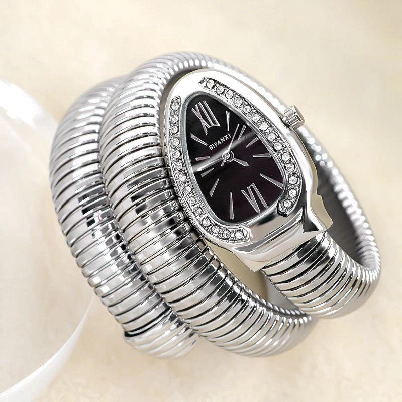 New High-Looking Light Luxury Fashion Women's Watch, Snake-Shaped Watch, Creative Personalized Niche Watch for Female Students, Personalized Bracelet Watch, a Best Gift for Her