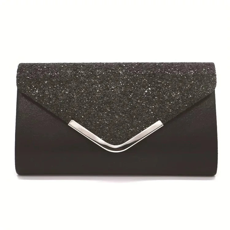 Glitter Bling,Shiny Elegant And Fashionable Envelope Clutch Bag, Party Wedding Handbag For Women Dinner Bag