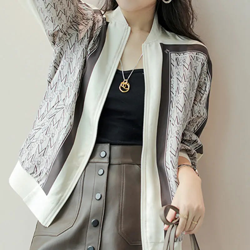 New Sunscreen Shirt with Spring and Autumn French Chic Casual Korean Loose Top