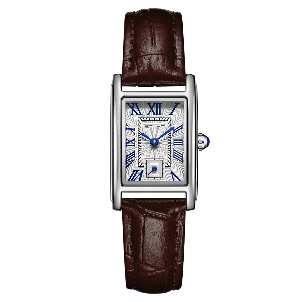 New Pagani Designs Quartz Watches For Woman Simple Rectangle Woman Watch Brown Leather Band Gifts Reloj Mujer relojes para damas