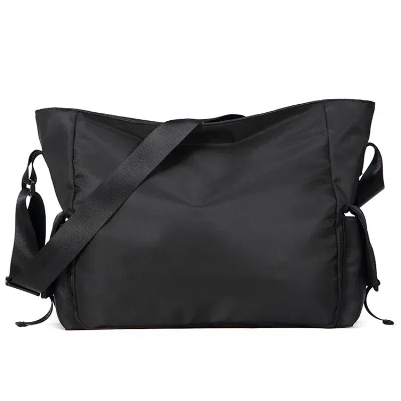Casual Large Capacity Waterproof Messenger Shoulder Bag Men Crossbody School Bag for Teenage Outdoor Man Black Big Travel Bags