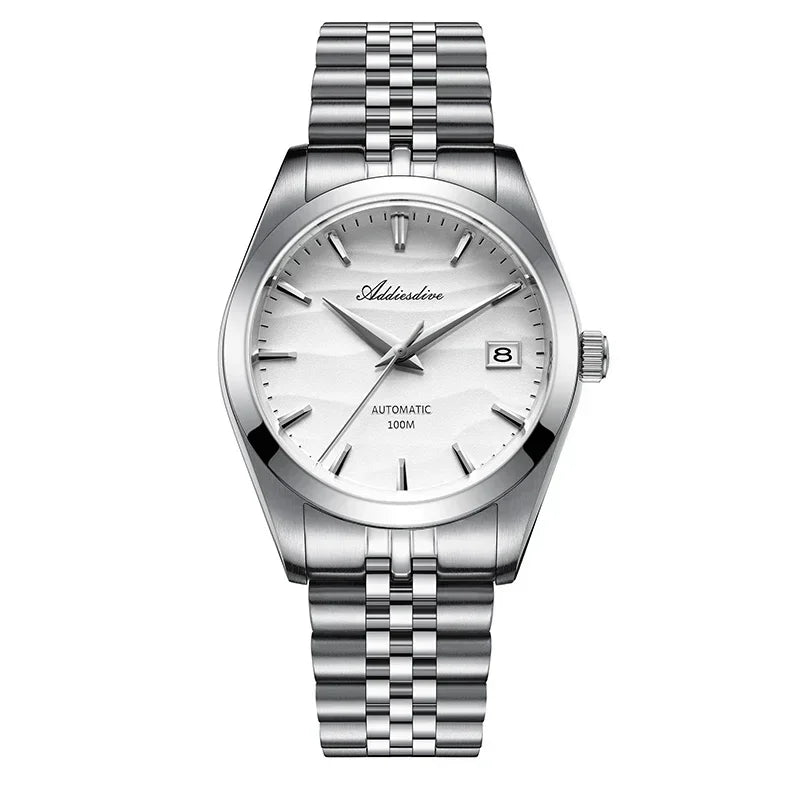 ADDIESDIVE AD2059 Watch Classic Desert Dial NH35A Automatic Mechanical Watches Waterproof 100M Stainless Steel Wristwatch