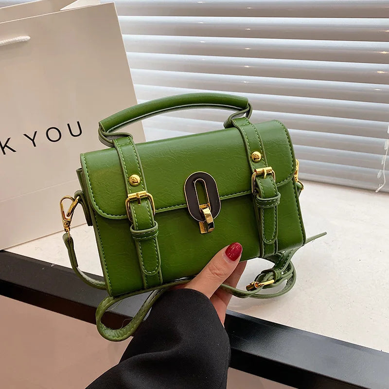 2025 New Women's Designer Handheld Briefcase - Trendy Retro Small Square Bag, Versatile Shoulder/Crossbody Portable Women Bag