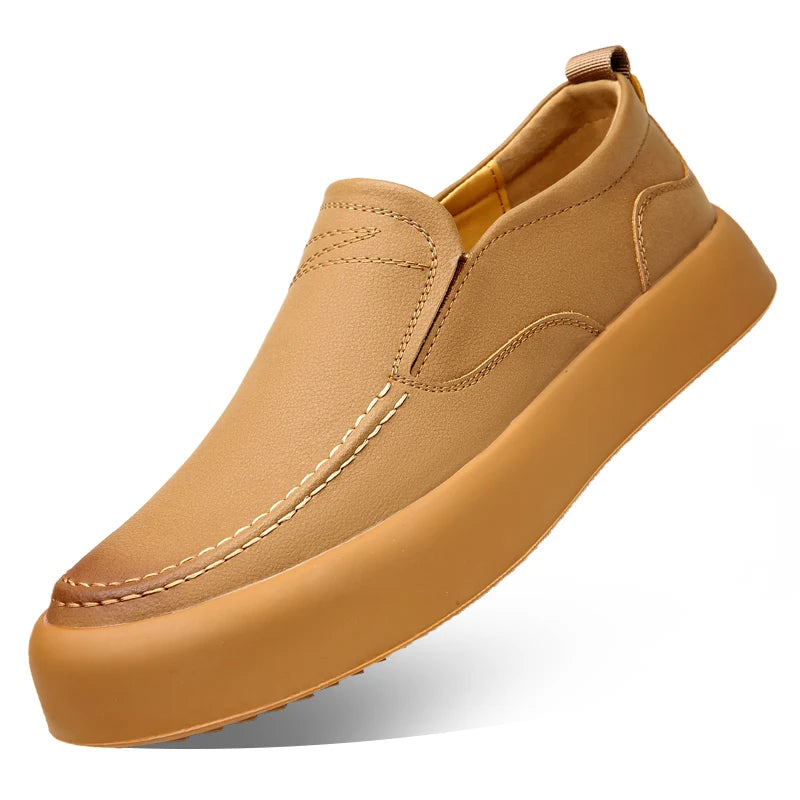 Luxury Brand Designer Men's Shoes Genuine Leather Slip On Loafers Mocasines Summer Breathable Driving Shoes Walking Men Sneakers