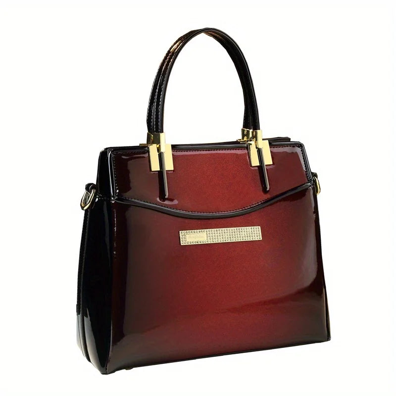 Middle aged women's bag, mother's bag, fashionable handbag, atmospheric and simple, large capacity hand-held crossbody tote bag