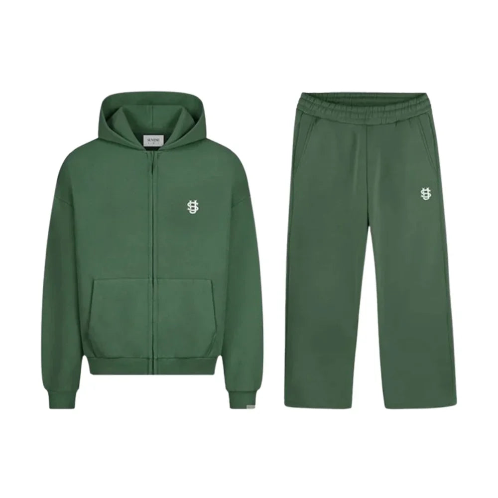 Gothic Retro Graphic Loose Sports Zipper Hoodie Suit Men's and Women's Y2K New Harajuku Hip-Hop Casual Joker Pants Street Wear