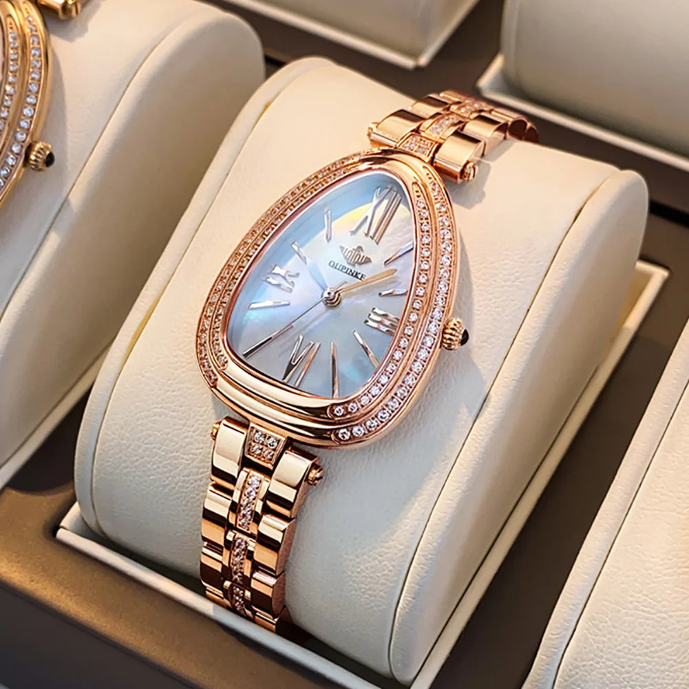 OUPINKE Quartz Wtch for Women Swiss Certification Wristwatch
