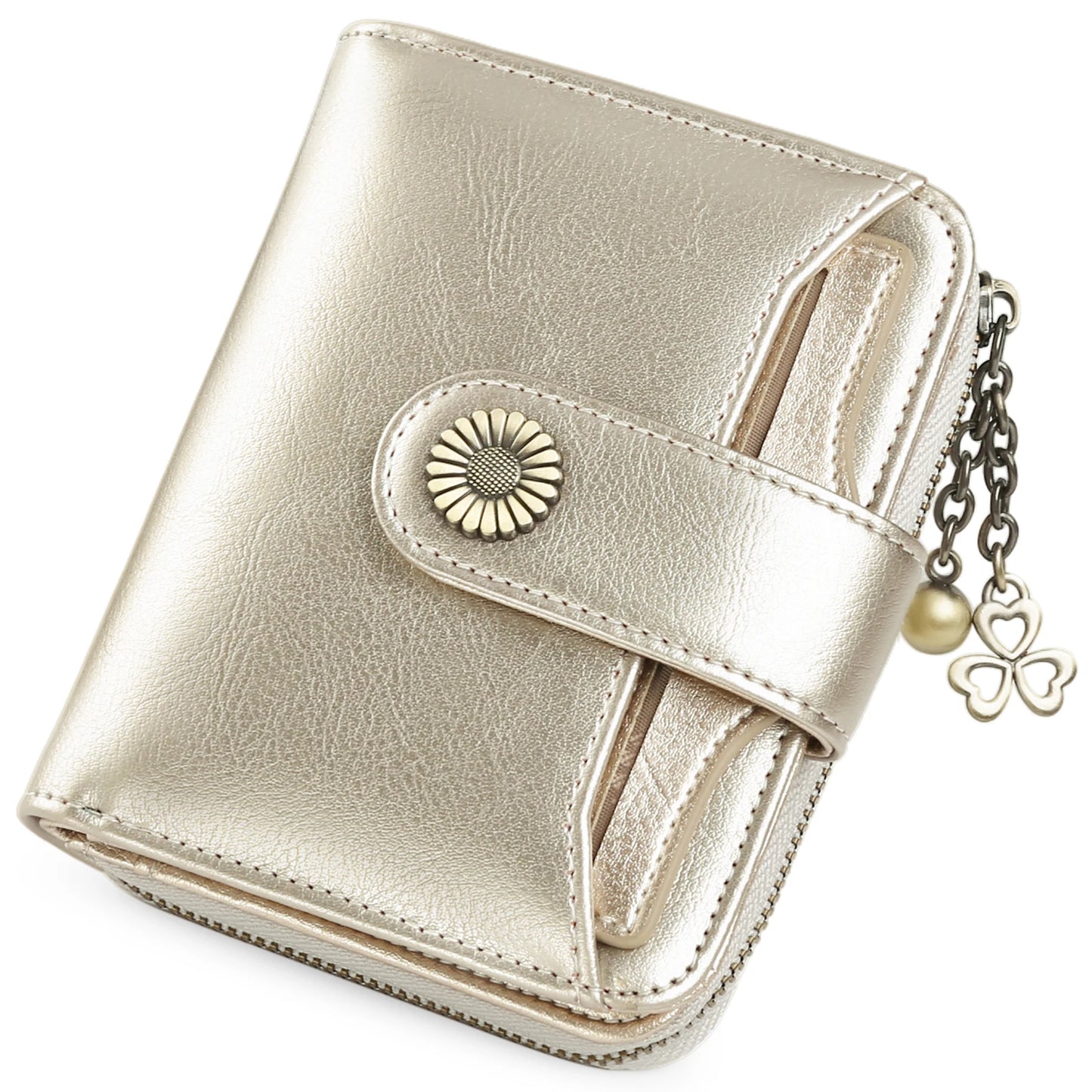 High Quality Women's Genuine Leather Wallet Female RFID Anti Theft Card Holder Coin Purse Wallets for Women Clutch Bag
