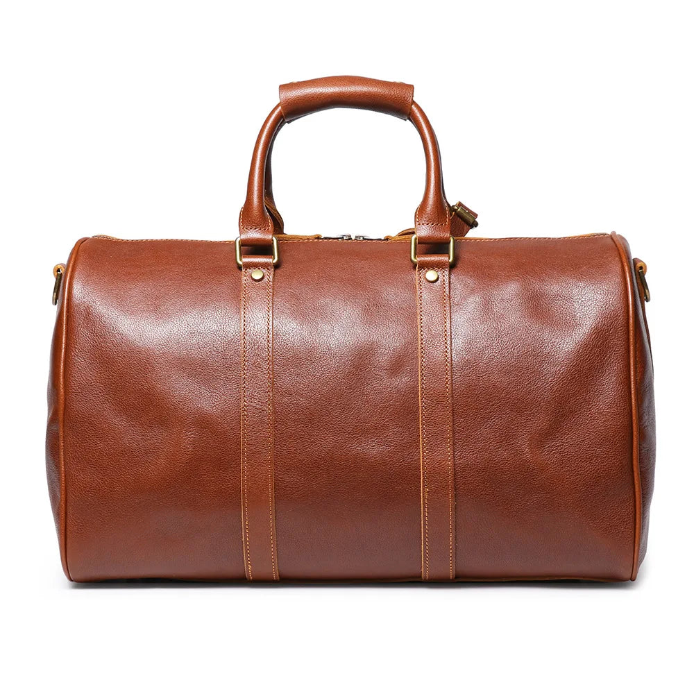 ROOG Vintage Leather Travel Tote Bag With A Roomy Interior That Easily Fits Your Essentials, Combining Style And Practicality