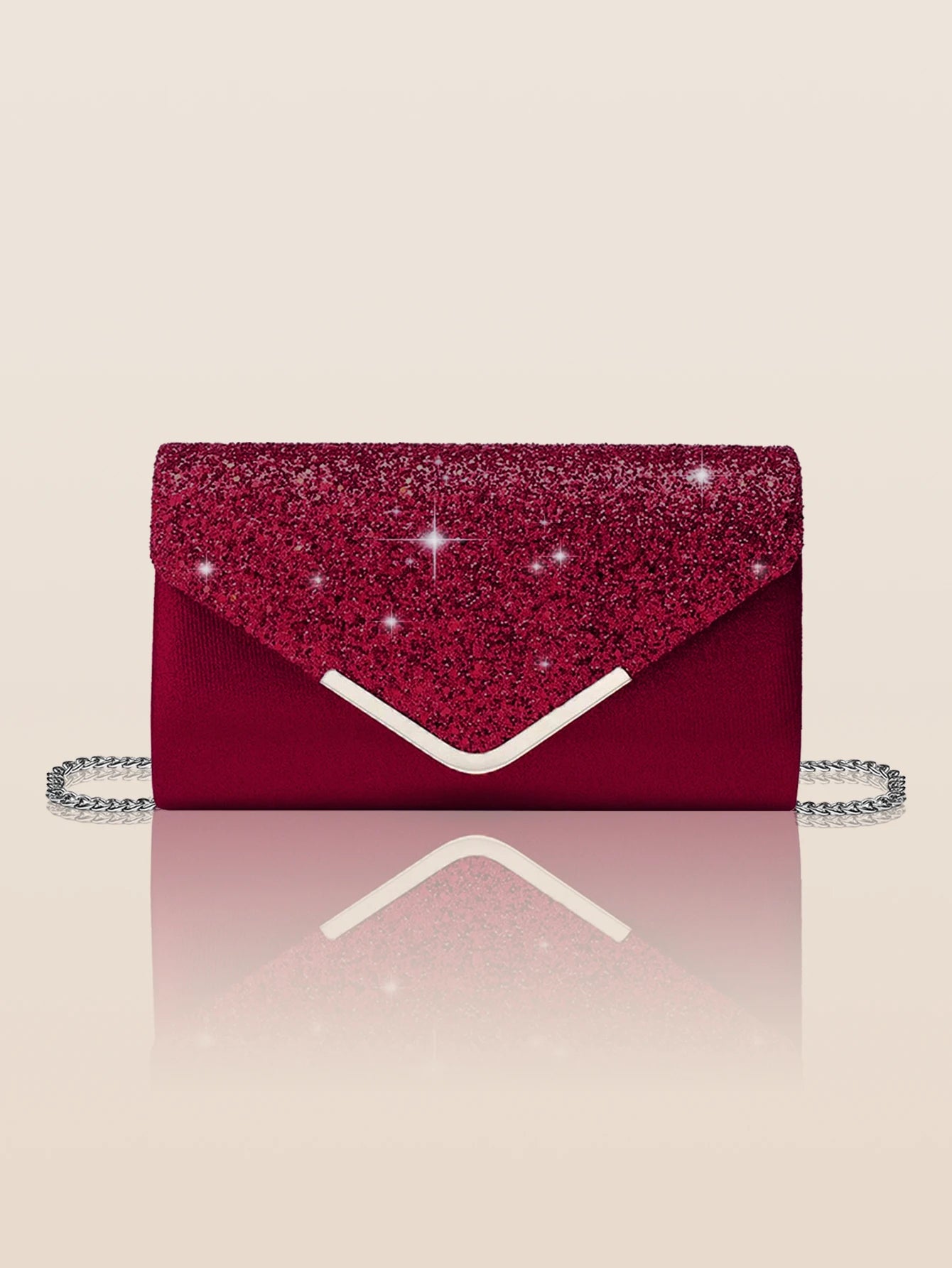 Glitter Bling,Shiny Elegant And Fashionable Envelope Clutch Bag, Party Wedding Handbag For Women Dinner Bag
