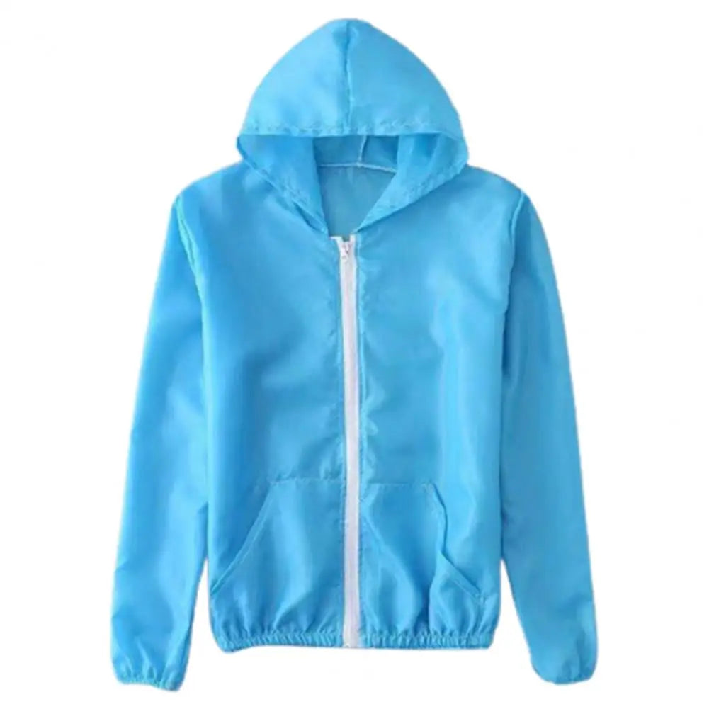 Women Men Sun Jacket Breathable Long Sleeve Zipper Coat Anti UV Sunscreen Windbreaker Hiking Jacket Sports Jacket