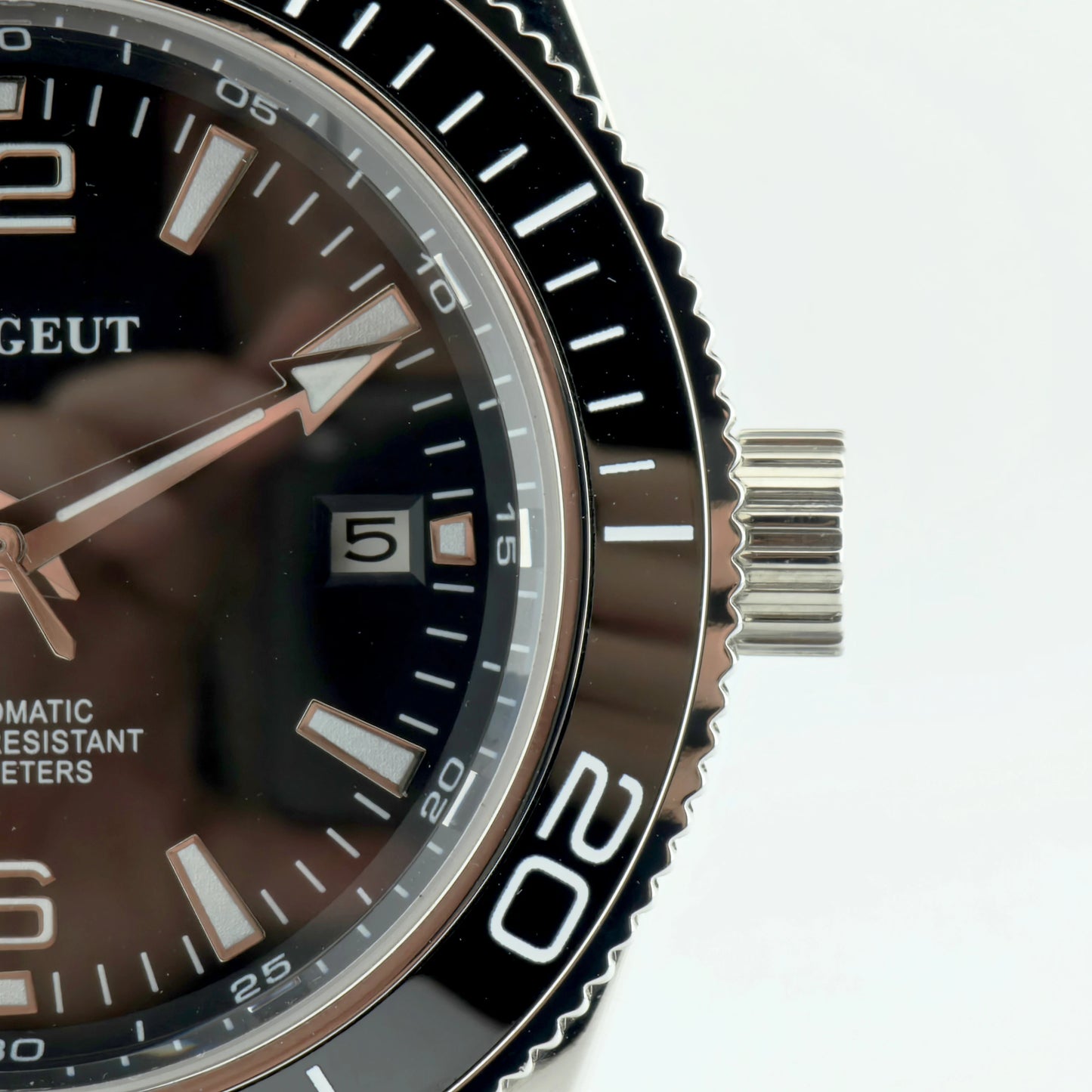 Luxury Corgeut Men's Watch 41mm Ceramic Bezel Waterproof 100m Sapphire Mechanical Diver Military NH35 8215 Automatic RELOJ