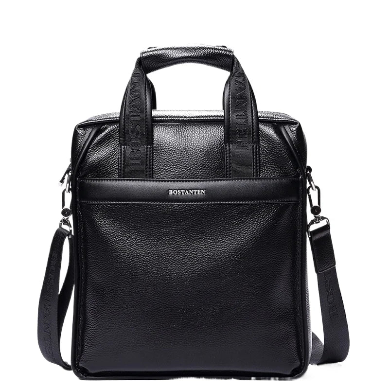 Bostanten 100% Top GENUINE LEATHER Cowhide Shoulder Leisure Men's Bag Business Messenger Portable Briefcase Laptop Casual Purse