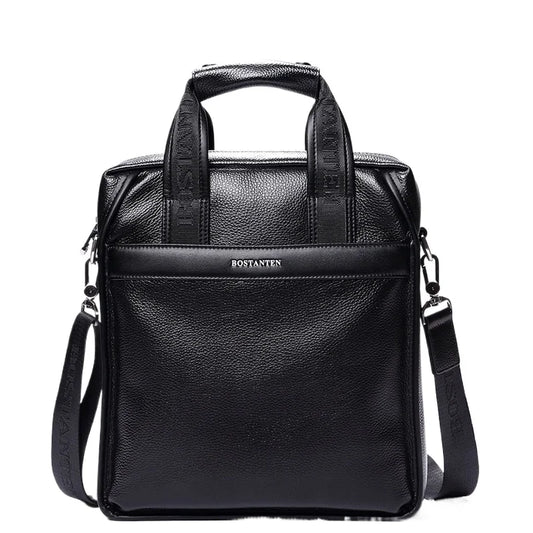 Bostanten 100% Top GENUINE LEATHER Cowhide Shoulder Leisure Men's Bag Business Messenger Portable Briefcase Laptop Casual Purse