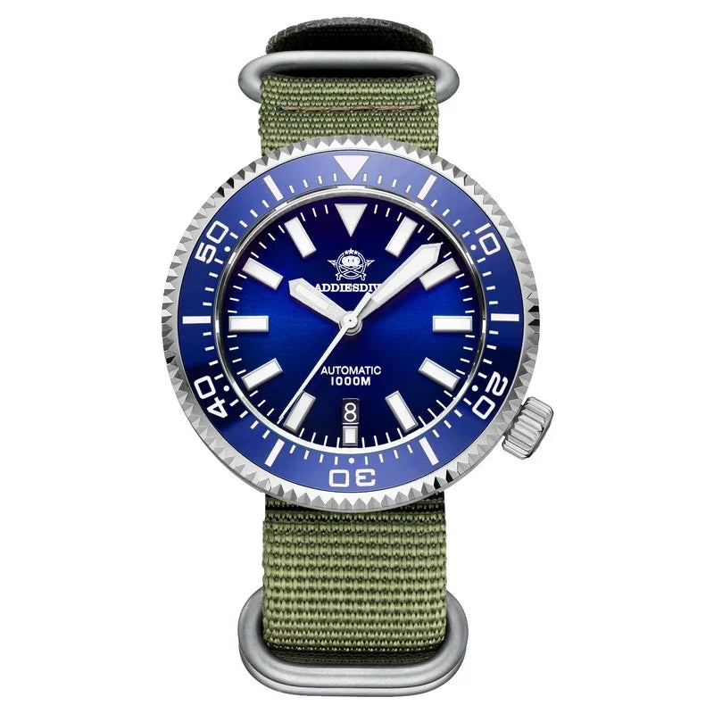 ADDIESDIVE MY-H6 1000m Men's Diving Watch Sapphire Glass Automatic Mechanical Wristwatch Super Luminous Calendar Luxury Watches
