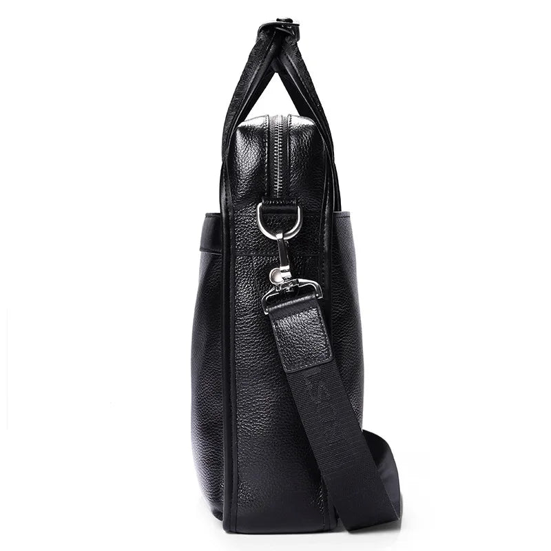 Bostanten 100% Top GENUINE LEATHER Cowhide Shoulder Leisure Men's Bag Business Messenger Portable Briefcase Laptop Casual Purse