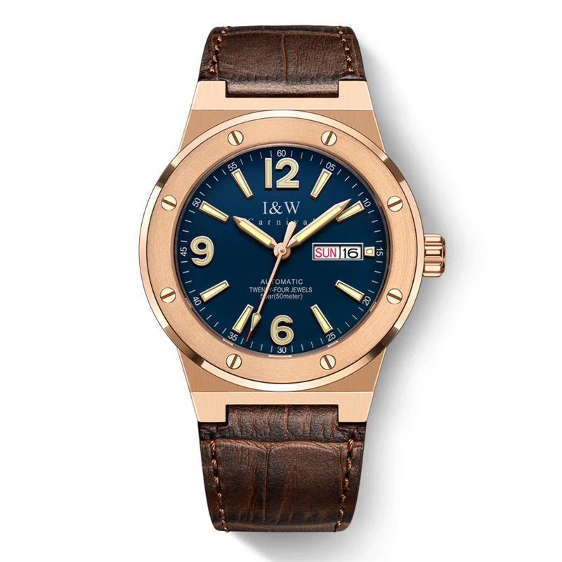 IW New Fashion Date Men Watch NH36 Automatic Movement Luminous Top Brand Luxury Sports Mechanical Watch Relogio Masculino