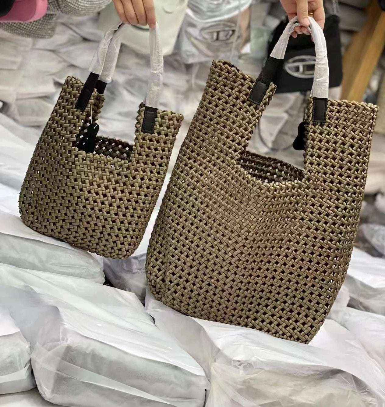 Women's handbag designer luxury bag festa bag Neoprene woven bag Large women's bag Tote bucket bags Mistress gift handbag