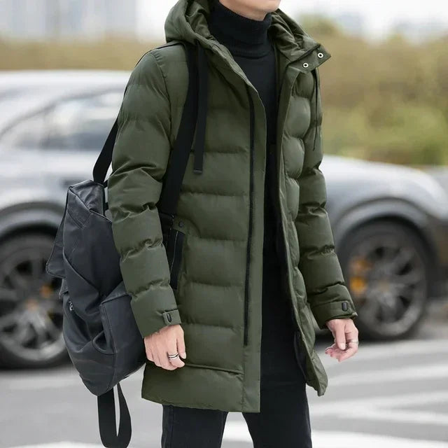 Male Outwear Winter Coats  Mens Jackets Winter Thicker Warm Parkas New Slim Fit Jackets Size Men Hooded Casual Long Down Jackets
