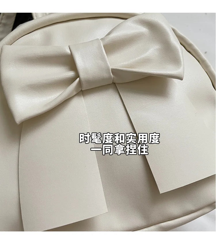 Textured Fashionable Bow Handbag Women's New Trendy Simple Underarm Shoulder Bag Large-capacity Commuter Women's Bag