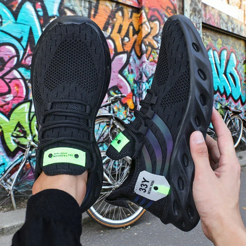 Best Selling Men's Breathable Athletic Sneakers 2025 Men Running Walking Shoes Lightweight Breathable Trendy Casual Sports Shoes
