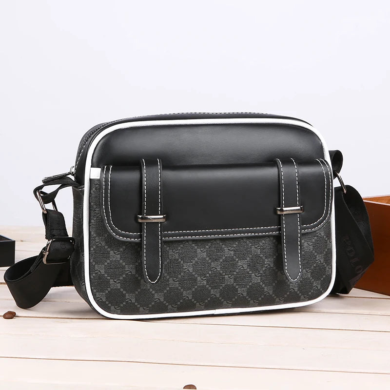 Fashion Casual Men Small Shoulder Bag Durable Soft PU Leather Men's Messenger Bag Luxury Design Male Shopping Handbag Phone Bag