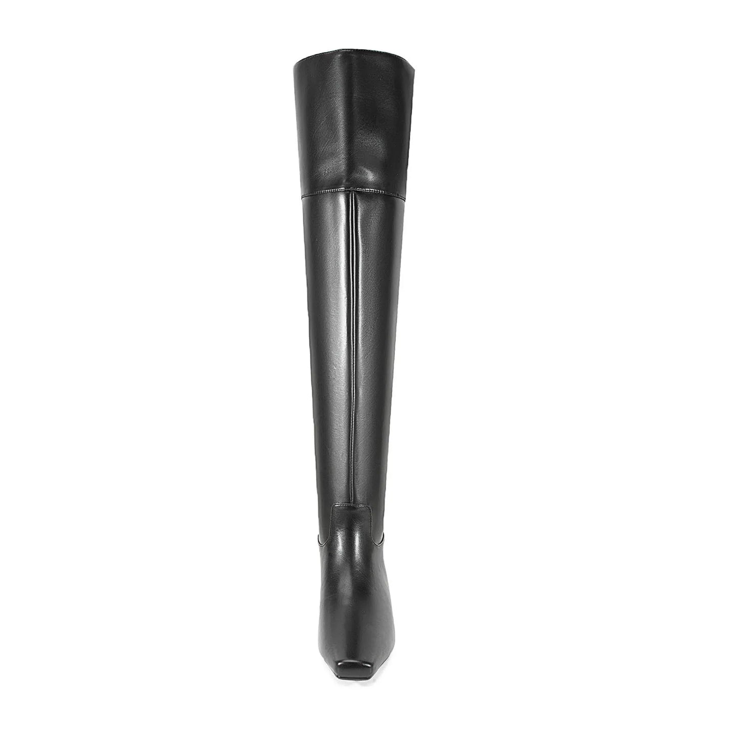 Arden Furtado 2025 Autumn Poly ureth Over the knee boots Square-head Pull-on Middle heel Modern boots  Extra large size boots